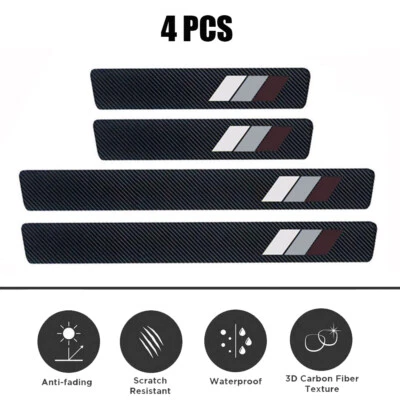 4pcs For Toyota Hilux Raptor Door Sill Plate Anti Scratch Sticker Protector Grey - image 1 of 4