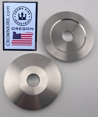 CROWN KIRK INDUSTRIAL Arbor Bench Grinding Washers 3-3/8" OD x 3/4" ID - Stainless Steel CNC Machined