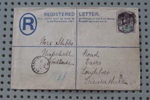 Lettera registrata vittoriana a Woodhouse Eaves/Loughborough da LONDRA 1890 - Foto 1 di 5