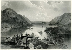 Grabado en acero WEST POINT and the Highlands impresión vintage años 1800 - Imagen 1 de 6