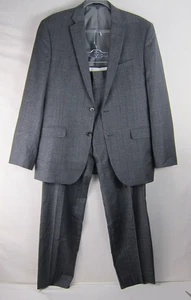Jos A Bank 1905 2pc Suit Mens 42R 36W Slim Fit Gray Charcoal Wool Jacket & Pants - Picture 1 of 19