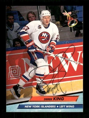 1992-93 Fleer Ultra 128 Derek King signed auto autograph  MZ BXCP57 - Image 1 of 2