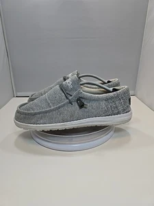 PARA HOMBRES TALLA 14 Hey Dude Wally Funk Magnetita Zapatos Informales Gris Sin Cordones Cómodos - Imagen 1 de 17