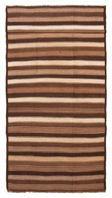 Traditional Vintage Hand Woven Carpet 6'5" x 15'1" Wool Kilim Area Rug - Image 1 of 4