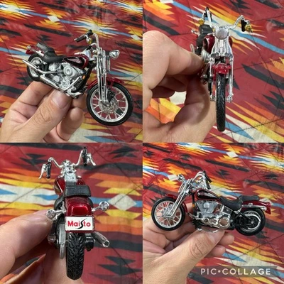 Moro 1:18 Harley Davidson 1450cc Springer Softail Maisto бордовый красный - Изображение 1 из 4