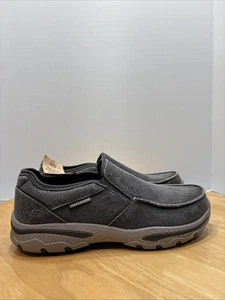 Zapatos Skechers Calce Relajado Creston Moseco Para Hombre 9.5 Taupe Lona Sin Cordones 65355 - Imagen 1 de 6