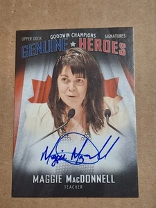 2018 MAGGIE MACDONNELL GOODWIN CHAMPIONS HANDSIGNIERTE AUTO-LEHRERKARTE #GH-MM - Bild 1 von 3