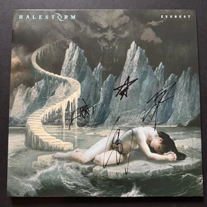Halestorm Everest Opaque Pink Gatefold Vinyl LP Fully Signed on Cover Lzzy Hale - Picture 1 of 16