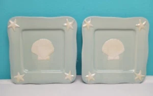 Shoreline Collection Home Studio Shoreline 9” Luncheon/Salad Plate Sea Stars x2 - Picture 1 of 10