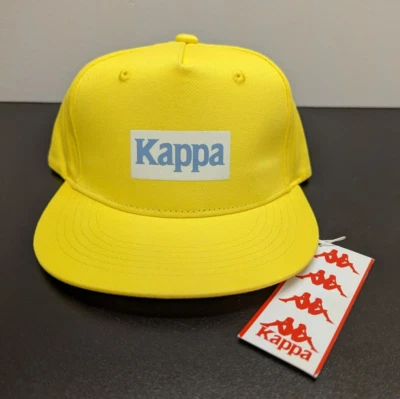Kappa Graphik логотип подлинный шляпа торнадо бейсболки регулируемый крышка желтый - новый с Ярлыками - Изображение 1 из 4