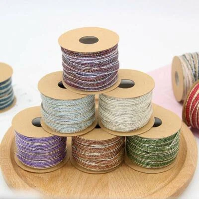 10M/Roll DIY Craft Gift Christmas Decoration Packing Burlap Ribbon Lace Jute - Image 1 of 4