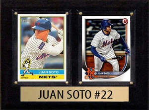 Juan Soto New York Mets 2024 Topps Heritage Card Plaque 6x8 - Picture 1 of 4