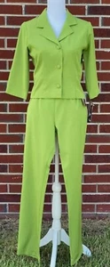 Vintage Selena Quintanilla Boutique 2 Piece Lime Green Pant Set New With Tags! - Picture 1 of 9