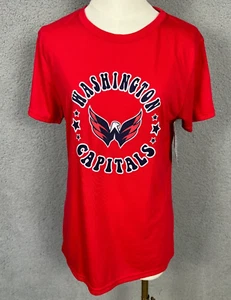 NHL Washington Capitals Women's Knit S/S T-shirt RDD4820 Red Large New With Tags - Picture 1 of 11
