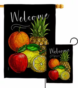 Obst Party Garten Flagge Obst Essen Deko Geschenk Hof Haus Banner - Bild 1 von 17