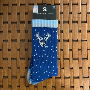 NWT Western Washington University Vikings Strideline Full Knit Crew Socks M/L - Picture 1 of 2
