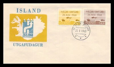 Iceland 1968 FDC, The Right Hand Traffic Change. Lot # 12. - Image 1 of 2