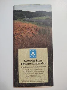 1991 Mass Pike State Transportation Map of the Commonwealth of Massachusetts - Picture 1 of 13