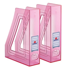 Acrimet Magazin Aktenhalter (klar rosa Farbe) (2er-Pack) - Bild 1 von 3
