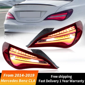 For Mercedes-Benz CLA Red 2014-2019 LED Turn Signal A Set Tail Lights Assembly - Picture 1 of 20