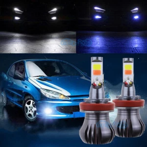 Dual Color 12W H8 H11 10000K Blue+White 6000K LED Fog Light Driving Bulb DRL - Picture 1 of 12