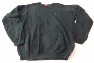 Men's IZOD Hunter Green Sweater Size XL Extra Large Cotton - Picture 1 of 10