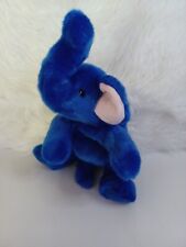 Vintage 1998 Ty Beanie Babies Royal Blue Elephant Stuffed Animal Plush 14"  