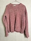 Lucky Brand Sweater Womens Burgundy Knit Small Long Sleeve Pullover Shirt