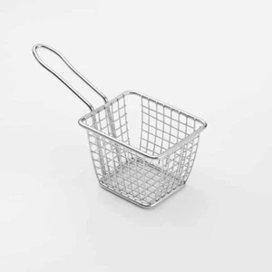 NWT LOT of 6 Mini Fry Basket American Metalcraft 4x3x3" Stainless Steel - Picture 1 of 2