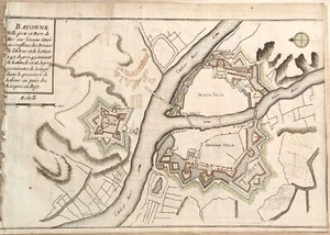 1694 PLAN BAYONNE FRANCE Nicolas de Fer - Picture 1 of 1