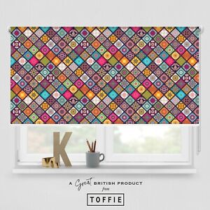 92- Bohemian Colourful Printed Roller Blind - Various sizes, blackout - FREE P+P