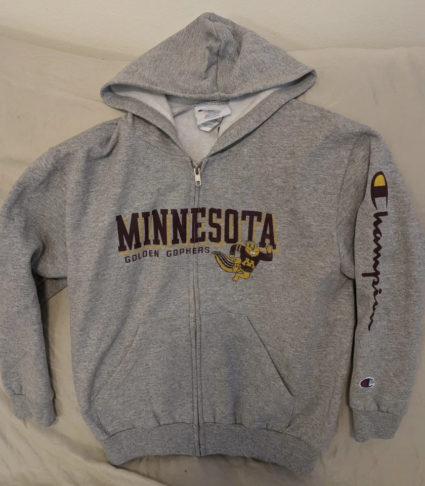 Chaqueta sudadera Minnesota Golden Gophers Champion juvenil mediana con capucha cremallera completa - Nueva con etiquetas Foto 1 de 1