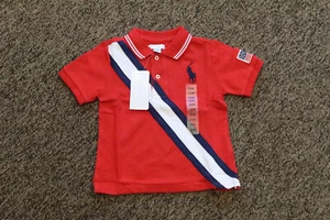 New Ralph Lauren Toddler Boys Big Pony Polo Shirt - 24M - Red - Picture 1 of 4