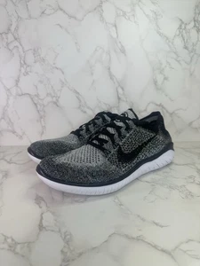 Nike Free RN Flyknit 2018 Zapatos para correr para mujer Talla 9 Blanco Negro 942839-101 - Imagen 1 de 5