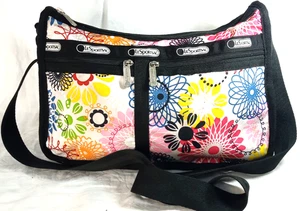 Women's LeSportsac Crossbody Shoulder Bag Purse Pink Floral Adjustable Strap - Picture 1 of 9