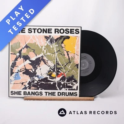 The Stone Roses She Bangs The Drums A.1 B-1 12" Single Vinyl Record - EX/VG+ - Image 1 of 4