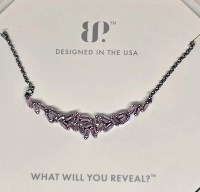 Collar Bomb Party RBP4900 'El Collar Layla' Cuarzo Rosa Chapado en Hematita Foto 1 de 4