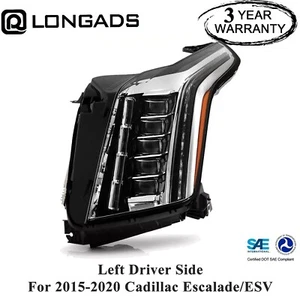 For 2015-2020 Cadillac Escalade ESV LED Projector Headlight Headlamp - Driver - Picture 1 of 23