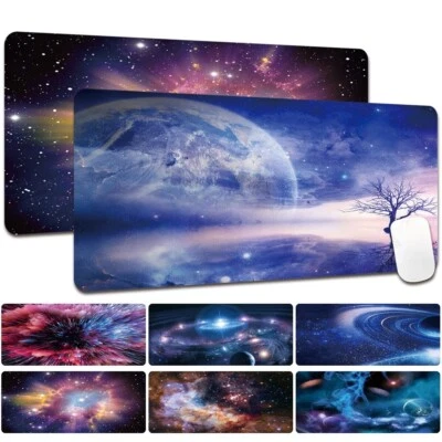 Space Leather Gaming Mouse Desk Keyboard Mat Pad Laptop Office Computer MacBook - Image 1 of 4