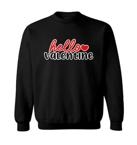 Hello Valentine - Valentine's Day Heart Love Adorable Toddler Crewneck Sweater - Picture 1 of 8
