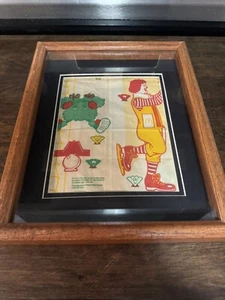 Vintage McDonald’s Happy Meal Bag, Wood Framed 15x12 - Picture 1 of 8