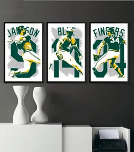OAKLAND A'S art print/poster FAN PACK #2 3 PRINTS! 1973 World Series  - Picture 1 of 5