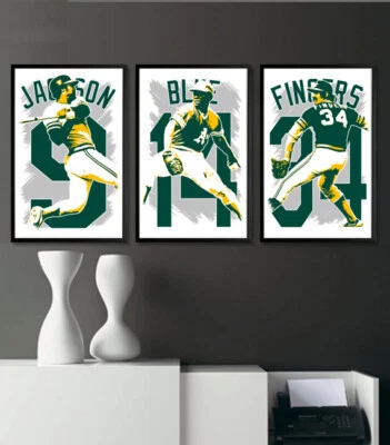 OAKLAND A'S art print/poster FAN PACK #2 3 PRINTS! 1973 World Series  - Image 1 of 4