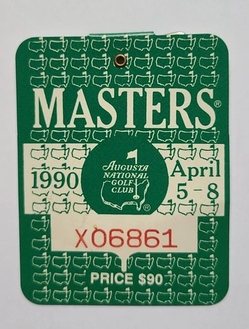 1990 Masters Badge - Augusta National Golf Club - Nick Faldo Champion! Cover