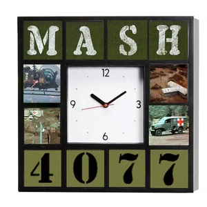 MASH 4077th TV Show Square Sign Big Wall Clock 10.5 inch - Picture 1 of 4