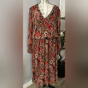 Paisley Print Women's Dress - Multicolor - Picture 1 of 8