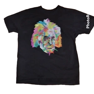 Albert Einstein T-Shirt Size Large Embroidered Cotton Bioworld - Picture 1 of 2