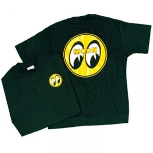 T-shirt Mooneyes, (08) 100% cotone nero Chev Ford Mopar NHRA - Foto 1 di 2