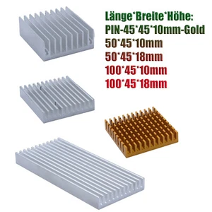 Breite 45mm kühlkörper Aluminium Eloxieren Radiatorkühler Heatsink Cooler - Picture 1 of 11