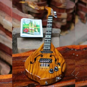 Electric Acoustic Harp Teak Wood Beautiful pattern Traditional Musical Craft - Picture 1 of 7